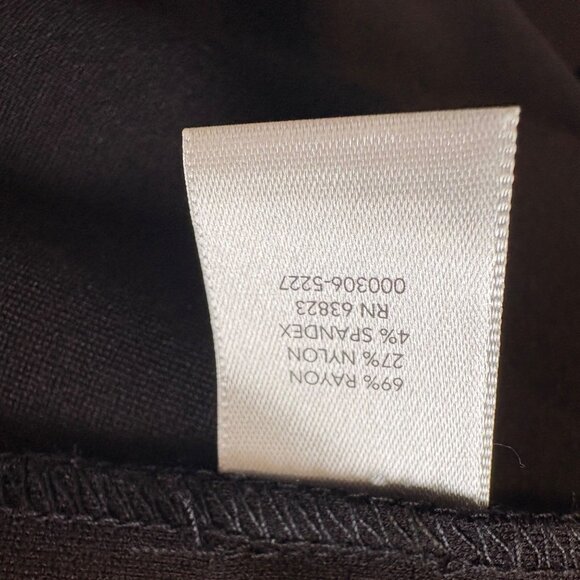 Black Button-Down A-Line Midi Skirt Cj Banks Size XL Stretch Goth - Picture 4 of 6